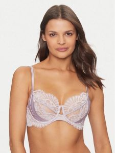 Hunkemöller Biustonosz z fiszbiną Almendra 205522 Fioletowy. Fioletowe biustonosze Hunkemöller, bez wzorów, z syntetyku. Za 119,99 zł.