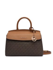 MICHAEL Michael Kors Torebka Landry 30T6GX7S1B Brązowy. Brązowe kuferki MICHAEL Michael Kors, bez wzorów, ze skóry, bez dodatków. Za 1 019,00 zł.