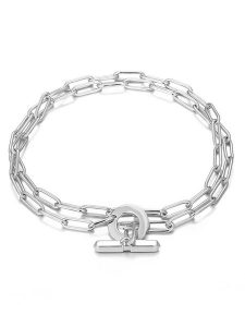 Eclat d'Argent Srebrna bransoletka z elementem ozdobnym rozmiar: onesize. Szare bransoletki Eclat d'Argent, srebrne. Za 217,99 zł.