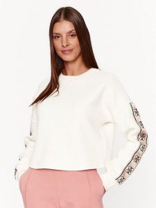 Guess Bluza V3BQ16 KB3P2 Écru Regular Fit. Bluzy Guess, m, z aplikacjami, z syntetyku, bez kaptura. Za 241,00 zł.