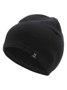 Haglöfs Czapka beanie "Betula" w kolorze czarnym rozmiar: S/M. Czarne czapki Haglöfs, z aplikacjami, z materiału. Za 69,91 zł.
