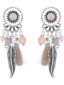 LA CHIQUITA Kolczyki-wkrętki "Diego" rozmiar: onesize. Szare kolczyki LA CHIQUITA, z kryształem, metalowe. Za 126,95 zł.