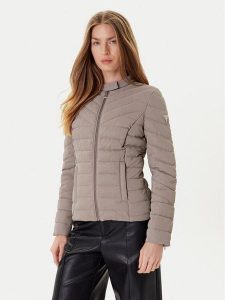 Guess Kurtka przejściowa W5YL13 WHDQ0 Beżowy Regular Fit. Brązowe kurtki Guess, xs, z aplikacjami, z syntetyku, bez kaptura. Za 489,99 zł.