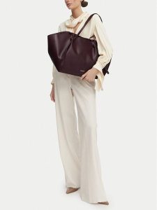 GINO ROSSI Torebka C-LDA9148 Bordowy. Czerwone shopper bag Gino Rossi, bez wzorów, ze skóry, bez dodatków. Za 279,99 zł.