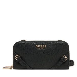 Torebka Guess. Czarne listonoszki Guess, z aplikacjami, bez dodatków. Za 299,99 zł.