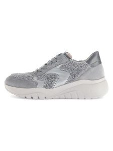 Gabor Skórzane sneakersy w kolorze srebrno-szarym rozmiar: 41. Szare trampki Gabor, bez wzorów, z materiału, bez zapięcia. Za 224,95 zł.