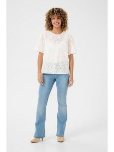 Cream Bluzka w kolorze kremowym rozmiar: 44. Brązowe bluzki Cream, bez wzorów, z bawełny, bez kołnierzyka, bez ramiączek. Za 122,38 zł.