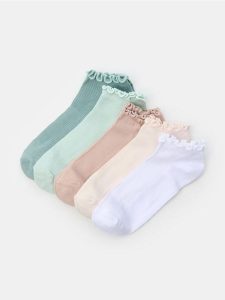 Skarpetki z ozdobną falbanką 5 pack - wielobarwny. Skarpetki Sinsay, bez wzorów. Za 15,99 zł.