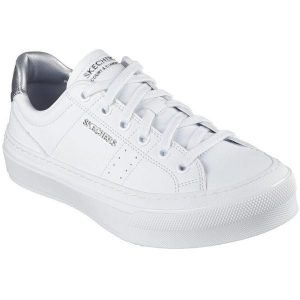 Adidasy Skechers Selene-sophisticated, Kobiety. Białe buty sportowe Skechers, bez wzorów, ze skóry ekologicznej, bez zapięcia. W wyprzedaży za 390,00 zł.