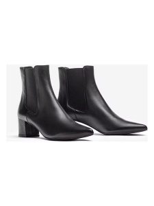 Unisa Skórzane sztyblety "Jurik" w kolorze czarnym rozmiar: 40. Czarne buty sportowe Unisa, bez wzorów, bez zapięcia. Za 323,50 zł.