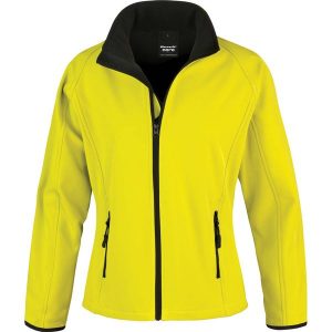 Kurtka Result Softshell Femme Printable. Czarne kurtki RESULT, bez wzorów, z softshellu, bez kaptura. Za 161,50 zł.