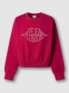 Pepe Jeans Bluza "Bernis" w kolorze czerwonym rozmiar: XS. Czerwone bluzy Pepe Jeans, xs, bez wzorów, z bawełny, bez kaptura. Za 195,99 zł.