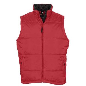 Ciepła Kamizelka Dla Dorosłych Unisex. Czerwone kamizelki SOL'S, s, bez wzorów, bez kołnierzyka, bez ramiączek, bez kaptura. Za 200,99 zł.
