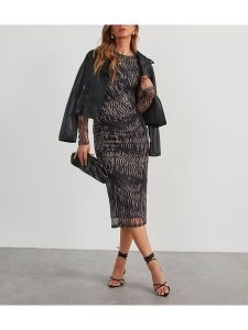 Milan Kiss Sukienka w kolorze antracytowym rozmiar: XL. Czarne sukienki Milan Kiss, na co dzień, xl, bez wzorów, bez kołnierzyka, bez ramiączek, midi, proste. Za 165,99 zł.