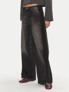 Please Jeansy P2Y1CPOPEE Szary Loose Fit. Szare jeansy Please, bez wzorów, z bawełny. Za 239,99 zł.