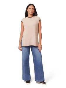 Scotch & Soda Bezrękawnik w kolorze beżowym rozmiar: L. Brązowe swetry oversize Scotch & Soda, l, bez wzorów, ze splotem, bez ramiączek. Za 125,85 zł.