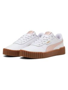 Puma Skórzane sneakersy "Carina 3.0" w kolorze biało-jasnoróżowym rozmiar: 42. Białe trampki Puma, bez wzorów, bez zapięcia. Za 143,56 zł.