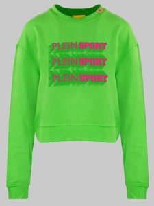 Plein Sport Bluza w kolorze zielonym rozmiar: M. Zielone bluzy Plein Sport, m, bez wzorów, bez kaptura. Za 206,42 zł.