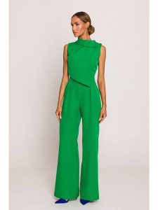 Made of emotion Kombinezon w kolorze zielonym rozmiar: S. Zielone kombinezony Made Of Emotion, s, bez wzorów, bez kołnierzyka, bez ramiączek. Za 236,45 zł.