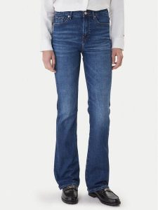 Tommy Hilfiger Jeansy WW0WW46729 Niebieski Bootcut Fit. Niebieskie jeansy TOMMY HILFIGER, bez wzorów, z bawełny. Za 449,99 zł.