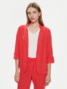Vero Moda Marynarka Jesmilo 10279700 Różowy Regular Fit. Czerwone marynarki i żakiety Vero Moda, m, bez wzorów, ze lnu. Za 129,99 zł.