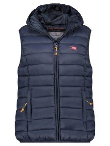 Geographical Norway Kamizelka pikowana "Vatikolor" w kolorze granatowym rozmiar: XL. Niebieskie kamizelki Geographical Norway, xl, bez wzorów, bez kołnierzyka, bez ramiączek, bez kaptura. Za 144,45 zł.