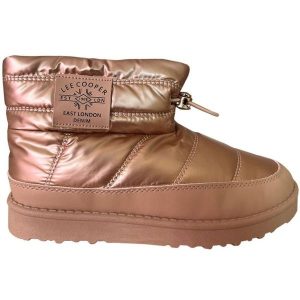 Buty Lee Cooper LCJ-23-44-1965LA złoty. Żółte buty zimowe z gumy, bez obcasa, bez zapięcia. Za 218,15 zł.