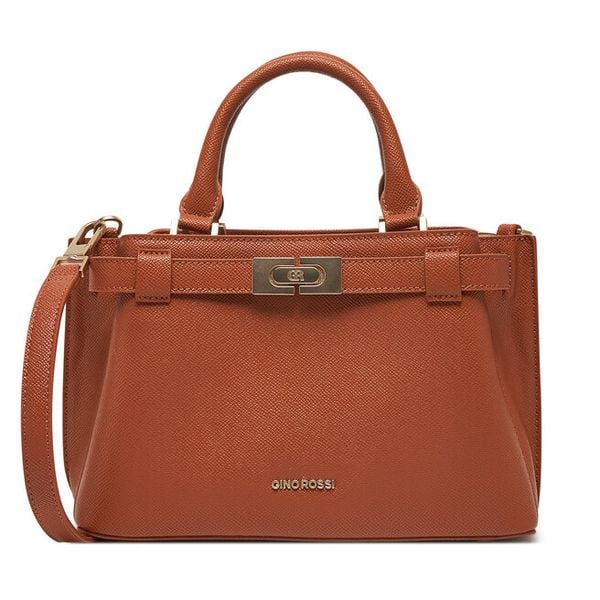 Torebka GINO ROSSI. Brązowe torebki klasyczne Gino Rossi, bez wzorów, bez dodatków. Za 229,99 zł.