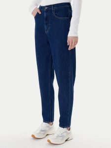 Tommy Jeans Jeansy DW0DW22446 Niebieski Mom Fit. Niebieskie jeansy Tommy Jeans, bez wzorów, z bawełny. Za 409,99 zł.