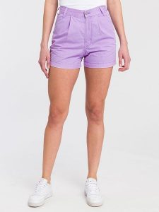 Cross Jeans Szorty w kolorze fioletowym rozmiar: W32. Różowe szorty Cross Jeans, z aplikacjami, z jeansu, z podwyższonym stanem. Za 87,81 zł.