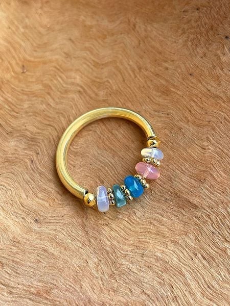 Taboo Pierścionek z opalami rozmiar: 54. Żółte pierścionki Taboo, z opalem, z mosiądzu. Za 131,43 zł.