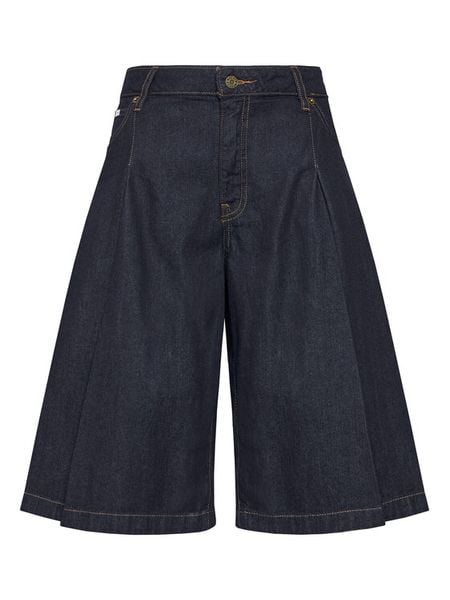 Guess Jeans Bermudy W6GDY5 D7971 Granatowy Bermuda Fit. Niebieskie szorty Guess Jeans, z aplikacjami, z bawełny. Za 349,99 zł.