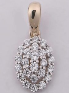 CARATELLI Złota zawieszka z diamentami rozmiar: onesize. Szare zawieszki CARATELLI, z diamentem, złote. Za 1 391,99 zł.