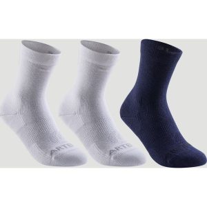 Skarpety sportowe tenis RS160 3 pary. Białe skarpetki ARTENGO, bez wzorów, z bawełny. Za 24,99 zł.