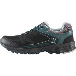 Haglöfs Buty turystyczne "Trail Q Fuse GT" w kolorze czarno-morskim rozmiar: 38 2/3. Czarne buty trekkingowe Haglöfs, z gore-texu, bez zapięcia. Za 240,43 zł.