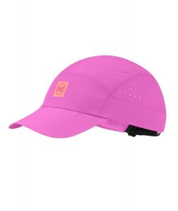 Czapka z daszkiem BUFF SPEED CAP SOLID IRIS. Czerwone czapki Buff, bez wzorów, z materiału. Za 139,90 zł.