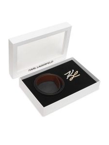 KARL LAGERFELD Pasek Damski B1W33044 Czarny. Czarne paski KARL LAGERFELD, bez wzorów, ze skóry. Za 364,99 zł.
