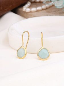 Pierres de Jade Pozłacane kolczyki z amazonitami rozmiar: onesize. Niebieskie kolczyki Pierres de Jade, pozłacane. Za 39,99 zł.