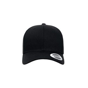 Bawełniana czapka Flexfit Retro. Czarne czapki FLEXFIT, bez wzorów, z bawełny, klasyczne. Za 92,25 zł.