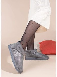 Gooce Skórzane botki zimowe "Mindy" w kolorze szarym rozmiar: 36. Szare botki Gooce, na zimę, bez wzorów, ze skóry, bez obcasa, bez zapięcia. Za 206,42 zł.