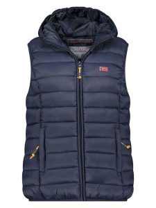 Geographical Norway Kamizelka pikowana "Vatikolor" w kolorze granatowym rozmiar: S. Niebieskie kamizelki Geographical Norway, s, bez wzorów, bez kołnierzyka, bez ramiączek, bez kaptura. Za 110,95 zł.
