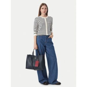 Torebka Tommy Hilfiger. Niebieskie torebki klasyczne TOMMY HILFIGER, bez wzorów, bez dodatków. Za 606,99 zł.