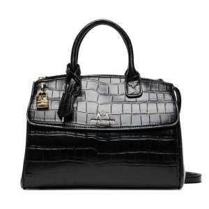 Torebka Armani Exchange. Czarne torebki klasyczne Armani Exchange, bez wzorów, bez dodatków. Za 569,99 zł.