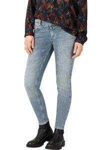 Timezone Dżinsy "Enya" - Skinny fit - w kolorze błękitnym rozmiar: W32/L30. Niebieskie jeansy Timezone, z aplikacjami, ze skóry. Za 114,17 zł.