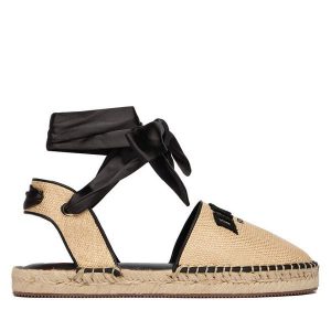 Espadryle DKNY. Brązowe espadryle DKNY, bez wzorów, bez obcasa. Za 579,99 zł.