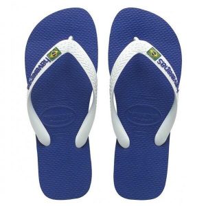 Klapki Havaianas Model 4110850 Kolor Niebieski. Niebieskie klapki Havaianas, bez wzorów, z gumy, bez obcasa. Za 142,10 zł.