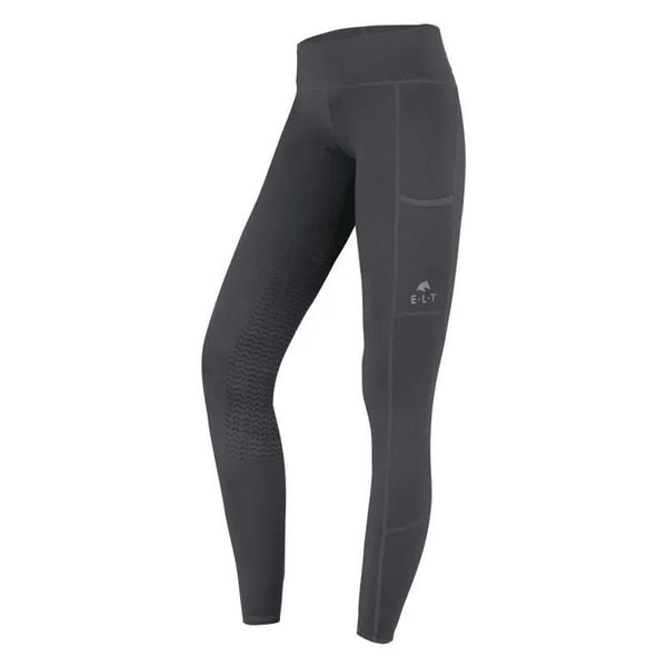 Damskie legginsy jeździeckie z pełną przyczepnością ELT Ella. Szare legginsy ELT, bez wzorów, z elastanu. Za 310,50 zł.
