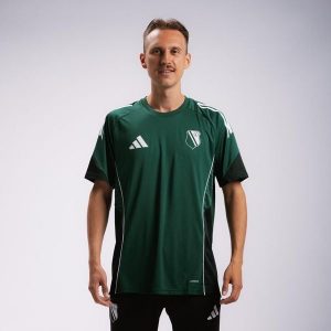 Koszulka Tiro 25 Competition Training - Legia. Zielone bluzki ADIDAS, xs, bez wzorów, prążkowane, sportowe, bez kołnierzyka, bez ramiączek. Za 249,99 zł.