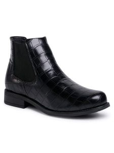 Jenny Fairy Sztyblety TTT-DESA-01 Czarny. Czarne botki Jenny Fairy, bez wzorów, ze skóry, bez obcasa, na płaskiej podeszwie, bez zapięcia. Za 57,99 zł.