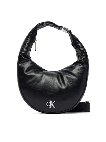 Calvin Klein Torebka Buckle Convertible Small Hobo LV04F3512G Czarny. Czarne torebki klasyczne Calvin Klein, bez wzorów, ze skóry, bez dodatków. Za 529,99 zł.